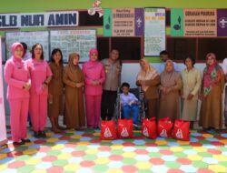 Kapolres Luwu Utara Gelar Kunjungan dan Berikan Bantuan Sosial di SLB Nur Amin Masamba