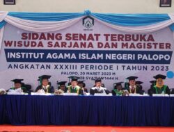 IAIN Palopo Gelar Sidang Senat Terbuka Wisuda Sarjana dan Magister, Rektor: Keberhasilan Tidak Ditentukan Dengan Gelar