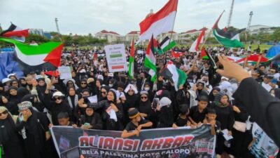 Ribuan Warga Palopo Long March Meriahkan Aksi Damai Bela Palestina