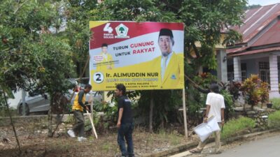 Memasuki Tahapan Masa Tenang Pemilu 2024, Sebanyak 261 APK di Sendana Ditertibkan