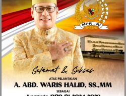 Resmi Menjadi Anggota DPD RI Sulsel, H. Andi Abd Waris Halid; Saya Komitmen Membawa Amanah Masyarakat