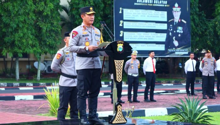 Kapolda Sulsel Pimpin Apel Gelar Pasukan Patuh Pallawa 2025