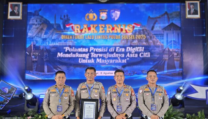 Polres Luwu Utara Raih Penghargaan ETLE Terbaik di Rakernis Lalu Lintas Polda Sulsel 2025