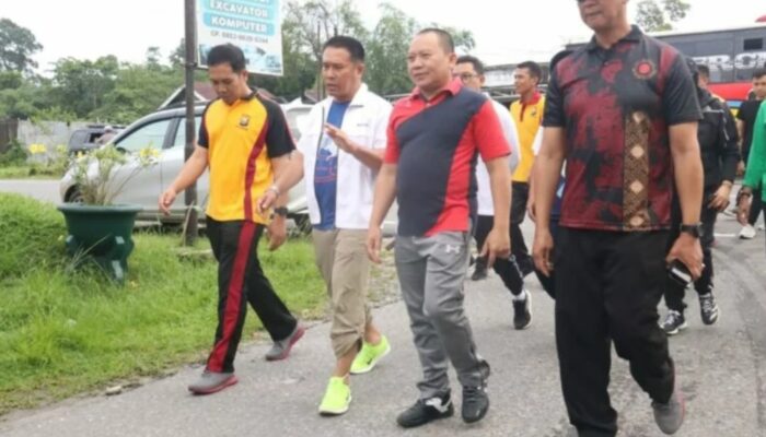 Awaluddin Hadiri Olahraga Bersama Peringatan Hari Bhayangkara ke-79 di Luwu Utara